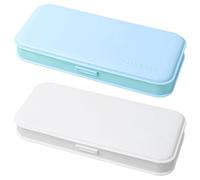 DEEPCRAFF 2 Pezzi Astuccio per Studenti in PP, Organizzazione Portatile | Custodia Compatta per Accessori e Gomme, Uso in Zaino, Regalo per Scrittori e Genitori Colore Casuale