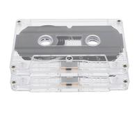 DEEPCRAFF 2 Pezzi Nastro per Registratore Audio da 30 Minuti, Cassetta Vergine Trasparente in Plastica, Stile Vintage Elegante, per Registrazioni Didattiche e Uso DIY