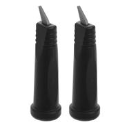 DEEPCRAFF 2 Pezzi Ricambio per Bastone da Trekking, Nero, Plastica e Gomma | Adatta a Trekking All’aperto, Inserto in Acciaio al Tungsteno, per Maggiore Trazione e Sicurezza