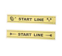 DEEPCRAFF 2 Pezzi Segnapunti per Freccette in PVC Autoadesivo Giallo ad Alta visibilità per Pavimento per Pratica e Club di Freccette