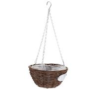 DEEPCRAFF 2 Pezzi Vaso Sospeso p e r Piante da terno in Rattan e Metallo