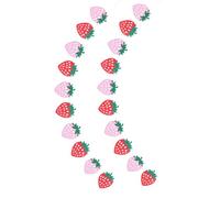 DEEPCRAFF 2 Set Banner Compleanno Fragole in Feltro senza Odore per Decorazioni Festa Compleanno Indoor e Outdoor
