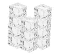 DEEPCRAFF 20 Pezzi Cubetti di Ghiaccio Finti Resistenti alla Rottura e Non Deformabili in Acrilico 1 Pollice Aspetto Realistico per Decorazioni da Cucina e Riempitivi per Vasi