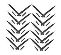DEEPCRAFF 20 Set Paletti da Giardino in Plastica Neri per Luci Solari, Picchetti da Terra con Connettore a Giunto, Resistenti e Facili da Installare per Esterni e Giardino