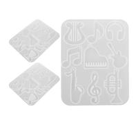 DEEPCRAFF 3 Pezzi Stampo in Silicone per Orecchini a Forma di Strumenti Musicali Bordi Netti, Compatibile Resina, per Laboratori Artistici e Mercatini Culturali