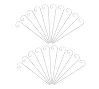 DEEPCRAFF 30 Pezzi Gancio da Pastore per Esterno, Palo da Giardino | Ferro Argento, Installazione Semplice e Inserimento a Terra, per Specie Vegetali e Targhette in Spazi Aperti
