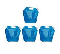 DEEPCRAFF 4 Pezzi Borsa Portatile per Acqua da 5l in PE Riutilizzabile, Serbatoio Pieghevole di Grande capacità per Campeggio e Viaggi Outdoor