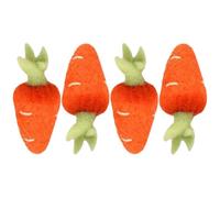 DEEPCRAFF 4 Pezzi Fermaglio per Chioma a Forma di Carota in Feltro Arancione Morbido e Confortevole, Accessorio Versatile la Vita Quotidiana e Feste di Pasqua