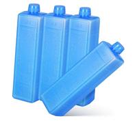 DEEPCRAFF 4 Pezzi Impacchi di Ghiaccio Riutilizzabili per Conservazione a Freddo, Controllo Affidabile della Temperatura, Materiale PE Blu per Logistica a Catena del Freddo