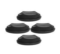 DEEPCRAFF 4 Pezzi Tappetino per Ruota Anteriore Bici da Corsa in Plastica Nera, Supporto Portatile e Facile da Trasportare per Allenamento Ciclistico Indoor e Outdoor