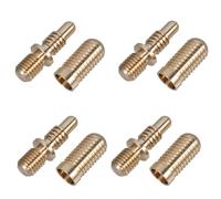 DEEPCRAFF 4 Set Connettore in Ottone per Stecca Biliardo, Estensione Manico | Kit Riparazione Connettori in Ottone Oro, Uso per Allenamento Amatoriale e Sessioni in Club