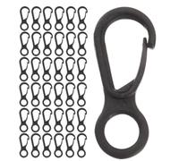 DEEPCRAFF 400 Pezzi Gancio Clip in Plastica Nero Multifunzione Molla Compatto e Portatile per Campeggio e Escursionismo, per Appendere Accessori e Tende