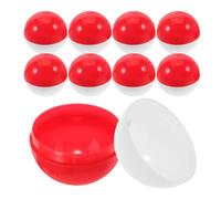 DEEPCRAFF 50 Capsule Riempibili in Plastica, Contenitori Premio Rossi E | Capsule Trasparenti Riempibili da 2 Pollici per Distributori Automatici, Contenitori per Caramelle, Bomboniere, Sorprese,