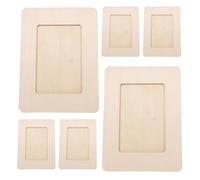 DEEPCRAFF 6 Pezzi Cornice per Foto Fai da Te in Legno, Beige, Decorabile, per Lavoretti Creativi e Sessioni di Crafting Indipendenti, Favorisce la Coordinazione Occhio-Mano