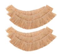 DEEPCRAFF 6 Pezzi Rotolo di Fieno Artificiale Beige per Tetti Modellismo Materiale in Resistente alla Deformazione e Facile da Installare per Artigianato e Esposizioni Didattiche