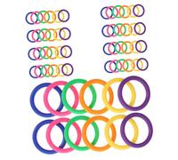 DEEPCRAFF 60 Pezzi Gioco della Bottiglia Anelli in Plastico Ergonomici per Migliorare la Precisione e Sicuri, Accessori per Giochi All'aperto e Attività Anelli