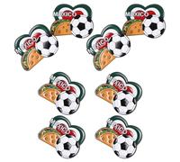 DEEPCRAFF 8 Pezzi Spilla con Design Unico Messicano Lega di Zinco Souvenir Festa Mondiale 2026 a Forma di Cuore per Collezionisti e Appassionati di Calcio