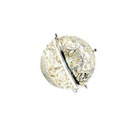 DEEPCRAFF Ciondolo per Aromaterapia da Viaggio in Rame Argento, Forma Sfera 48mm Design a Cerchio Chiuso, Porta Profumo Solido per Collana Fai-da-te