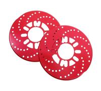 DEEPCRAFF Copertura Decorativa Freno Disco Auto Rosso in Lega di Alluminio | Installazione Rapida e Leggera, per Ruota Auto e Tamburo, Modifica Veicolo