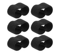 DEEPCRAFF Custodi Elastici per Cintura Passanti Larghi in Nylon Nero 6 Pezzi Design Elastico Effetto Fissaggio e Tenuta per Zaino per Cinture da Uomo per Escursioni