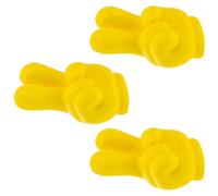 DEEPCRAFF Decorazione per Antenna Auto a Forma di Mano 3 Pezzi in Eva Giallo, Installazione Facile, Riduce il Rumore del Vento per Decorazione Esterna e Foto Social