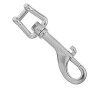 DEEPCRAFF Gancio per Immersione in Acciaio Inox 316 Resistente Rilascio Rapido, Clip Girevole per attività Subacquee e Uso su Acqua, Accessorio Pesante e Durevole Argento