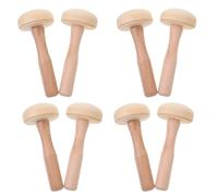 DEEPCRAFF Legno Fungo da Rammendo 10 Pezzi Professionale | Impugnatura Comoda, Leggero, Colore Kaki, per Mamma e Sorella, Accessorio Domestico, Lavoro Manuale