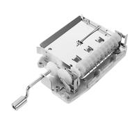 DEEPCRAFF Meccanismo Carillon a Manovella, Movimento Music Box 30 Note in Lega Argento, per Comporre Melodie, Facile da Assemblare, per Progetti Fai e Laboratori Artigianali, Principianti