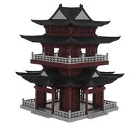 DEEPCRAFF Miniatura Pagoda Statuetta Plastica per Acquario e Bonsai | Decorazione da Scrivania, Stile Giapponese Classico Dettagli Realistici, Scena Tabletop