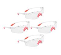 DEEPCRAFF Occhiali di sicurezza, 4 pezzi, trasparenti, in silicone con ponte nasale morbido, resistenti e durevoli, per construction work, unisex