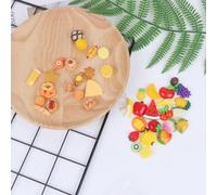 DEEPCRAFF Ornamenti in Resina Cibo Finto 100 Pezzi per Decorazione | Stile Misto Vivace, per Micro Paesaggi e Foto, Adatto a Incollaggio Fai da Te su Custodie Stile Casuale