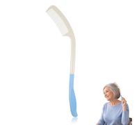 DEEPCRAFF Pettine con Manico Lungo E Curvo, Ideale per Anziani E Persone | Denti Flessibili, in Plastica Leggera, per La Cura Personale a Casa, Nelle Residenze Assistenziali, per Il Supporto Agli