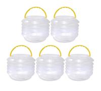 DEEPCRAFF Secchio Pieghevole in Plastico per Lavaggio Pennelli Pittura, Portatile e Compatto, per Lezioni di Arte All'aperto, Confezione da 5 Set