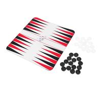 DEEPCRAFF Set da Gioco Backgammon Portatile in Gomma Abs Leggero Doppia Funzione di Tappetino Mouse e Adulti per Viaggio in Aereo e Campeggio