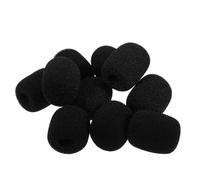 DEEPCRAFF Sponge cover for mic Microphone protector Mic windscreen sleeves Nero Spugna 10Pezzi per headset microphones podcasts recordings