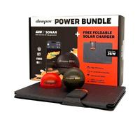 Deeper Chirp + 3 Power Bundle + 36W Solar Panel - GPS Ecoscandaglio - 3D