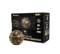 Deeper CHIRP+ 4 Trovapesci Portatile con Tecnologia AI e GPS - Ecoscandaglio per Barca, Ghiaccio e Pesca a Terra, Mappatura 2D/3D tramite App