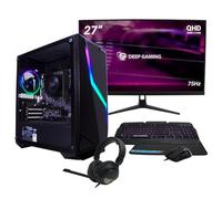 DeepGaming Pack Nexus | PC Gaming completo AMD Ryzen 5 5600G | 16GB RAM DDR4 3200MHz | RTX 3050 8GB | 1TB SSD | WiFi | W11 Pro non attivato | Monitor 27" QHD HDR | Setup Xwing | PC Gamer