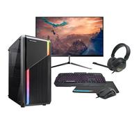 DeepGaming - PC Gamer completo AMD Ryzen 5 5600G 6x4.4Ghz | Radeon Vega 7 | 16GB DDR4 | 1TB M.2 SSD | WiFi | Windows 11 Pro | Monitor 24" FHD 120Hz | Tastiera, mouse, caschi, Mousepad | PC Gaming