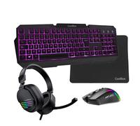 Deep Gaming X-wing 2 Combo Gaming 4 in 1 Cuffie LED + Tastiera + Mouse RGB + Tappetino per mouse