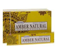 Deepika Masala Agarbatti Bastoncini di Incenso Profumo Naturale Ambra Laminat...