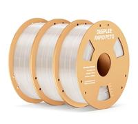 DEEPLEE Filamento per stampa PETG rapido 1,75 mm 1 kg Filamento trasparente x3
