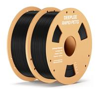 DEEPLEE Filamento per stampa RAPID PETG 1,75 mm 1 kg Filamento nero x2