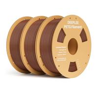 DEEPLEE Filamento PETG 1,75 mm, Filamento per Stampante 3D PLA, Precisione Dimensionale +/- 0,02 mm, per la Maggior parte delle Stampanti 3D FDM 3KG(1KG/Bobina) Marrone