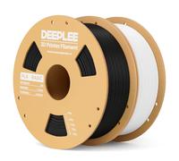 DEEPLEE Filamento PLA Basic 1.75 mm, Pack 2 kg: Nero + Bianco (2×1 kg), Precisione ±0.02 mm, Avvolgimento Antiostruzione per Stampanti FDM