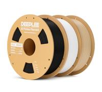 DEEPLEE Filamento PLA Basic 1.75 mm, Pack 3 kg: Nero + Bianco + Beige (3×1 kg), Precisione ±0.02 mm, Avvolgimento Antiostruzione per Stampanti FDM
