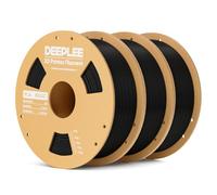 DEEPLEE Filamento PLA Basic 1.75 mm, Pack da 3 kg (3×1 kg) Nero, Precisione ±0.02 mm, Avvolgimento Antiostruzione per Stampanti FDM