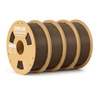 DEEPLEE Filamento PLA Basic 1.75 mm, Pack da 4 kg (4×1 kg) Marrone, Precisione ±0.02 mm, Avvolgimento Antiostruzione per Stampanti FDM