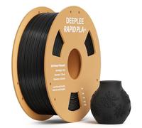 DEEPLEE Filamento PL Rapido 1.75 mm, Alta Velocità Fino a 600 mm/s, Nero 1 kg, Precisione ±0.02 mm per Stampanti 3D FDM
