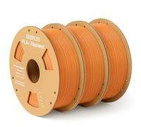 DEEPLEE PLA+ Filamento 1.75 mm - Kit da 3 Bobine Arancione, Totale 3 KG, Precisione ±0.02 mm, Maggiore Resistenza e Tenacità, per Stampanti 3D FDM